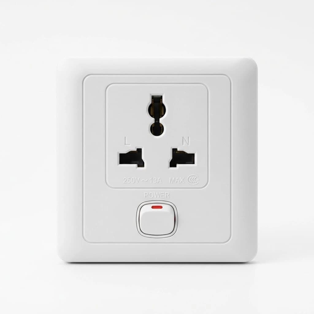 Super Star 3-Pin Universal Wall Socket