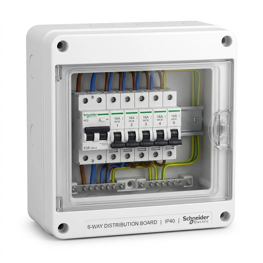 ABB 6-Way Electrical Distribution Board Box
